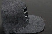 Premium Puff Embroidered Snapback - Dark Grey (B/W)