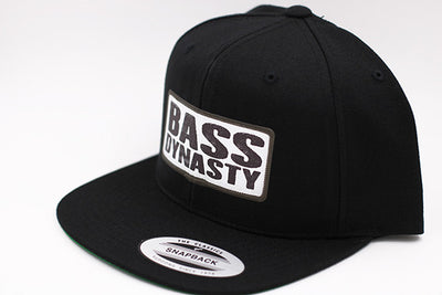Premium Bass Dynasty Sublimated Snapback Hat - Black / White